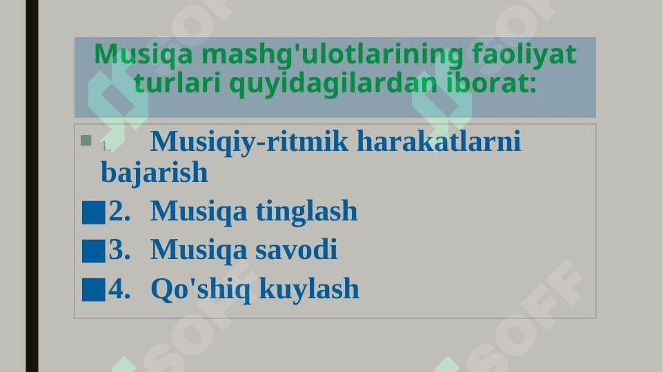 Maktabgacha ta’lim muassasalarida qo‘shiq kuylash. Bolalar asarlarini tanlashda yosh xususiyatlarining afzalligi 7