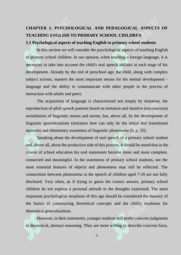 Developing speaking skills in young learners at the primary school level 5