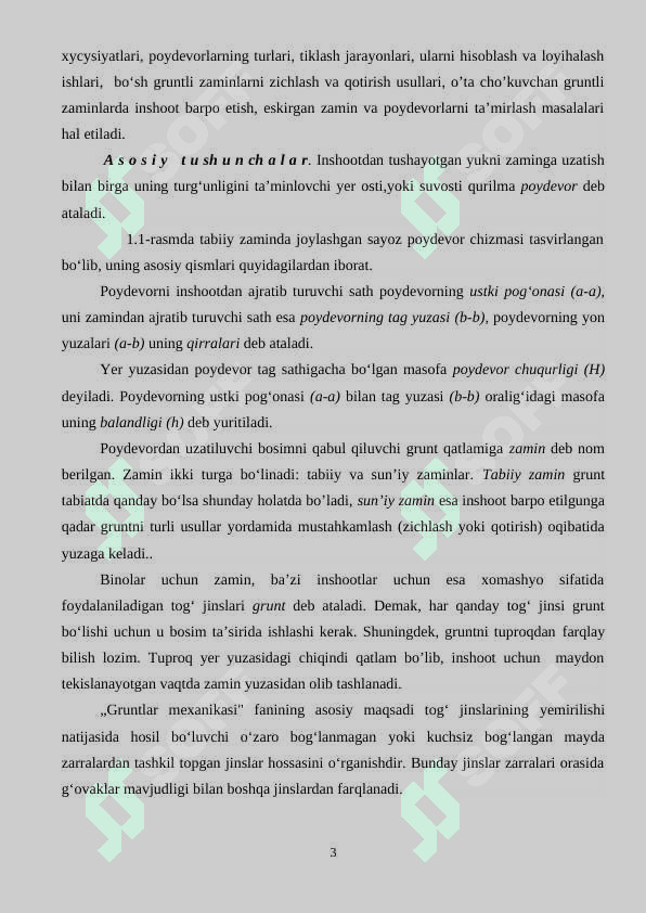 GRUNTLAR MEXANIKASI FANIDAN   MA`RUZA MATNI 3