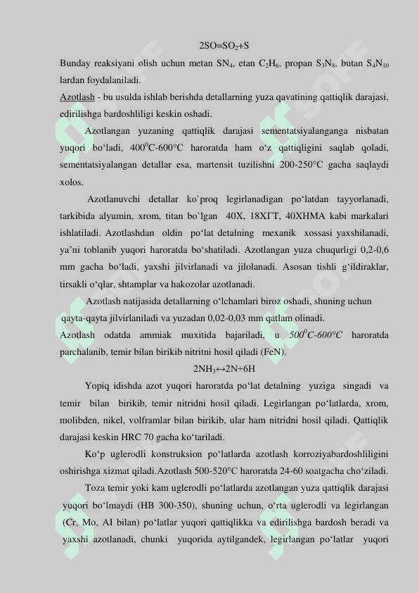 Kimyoviy- termik ishlov berish usullari 3