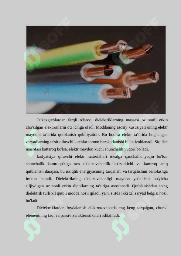 ELEKTR TEXNOLOGIYADA ISHLATILADIGAN MATERIALLAR 4