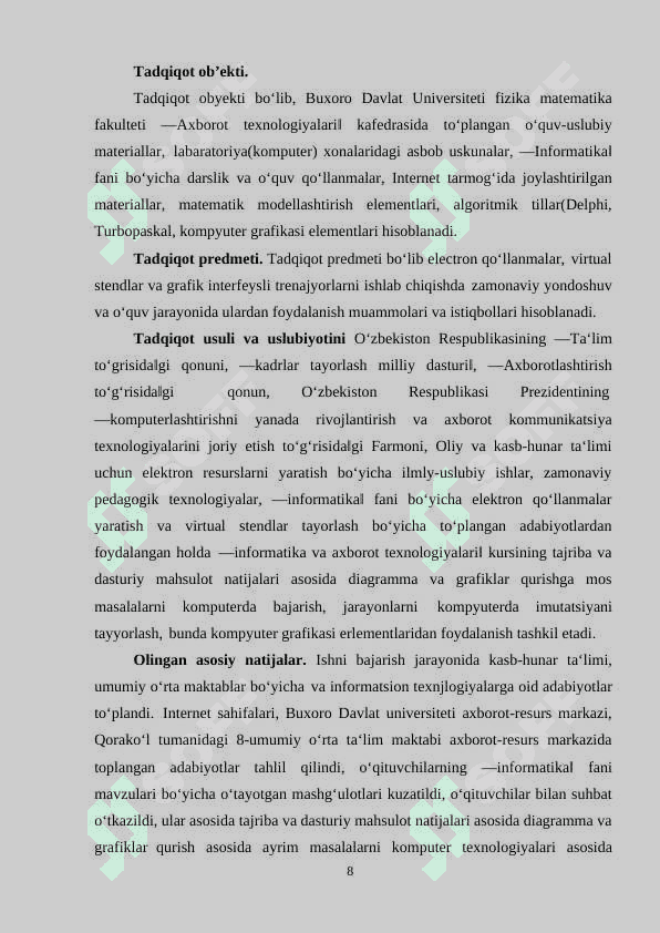 Delphi dasturining Tchart komponenti funksional imkoniyatlari 6