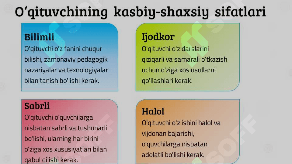 O‘qituvchi faoliyatida pedagogik qobiliyat 6