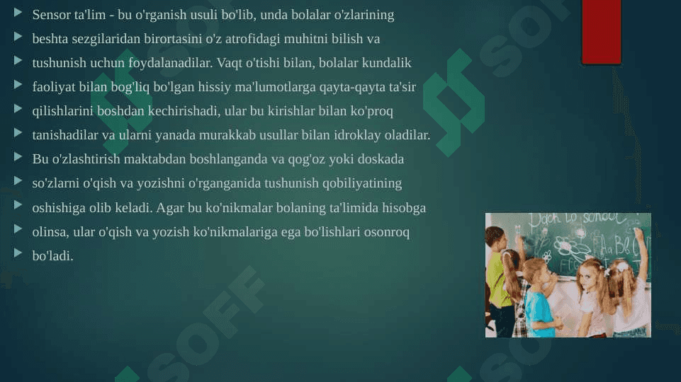 Sensor tarbiya tushunchasi.Sensor tarbiyaning mazmuni, maqsad va vazifalari.Sensor tarbiya usullari. Mariya Montessorining sensor tarbiyani rivojlantirish metodikasi. Ahloq tushunchasi.Ahloq normalari.Ahloqiy tushunchalar:ahloqiy ong,ahloqiy qadriyatlar,ahloqiy his-tuyg’ular. Jismoniy tarbiya tushunchasi.Jismoniy tarbiyaning asosiy tushunchalari:”jismoniytarbiya”,”jismoniy barkamollik”, “badantarbiya”,”jismoniy rivojlanish”. Aqliy tarbiya haqida tushunchasi.Aql kategoriyalari. 6