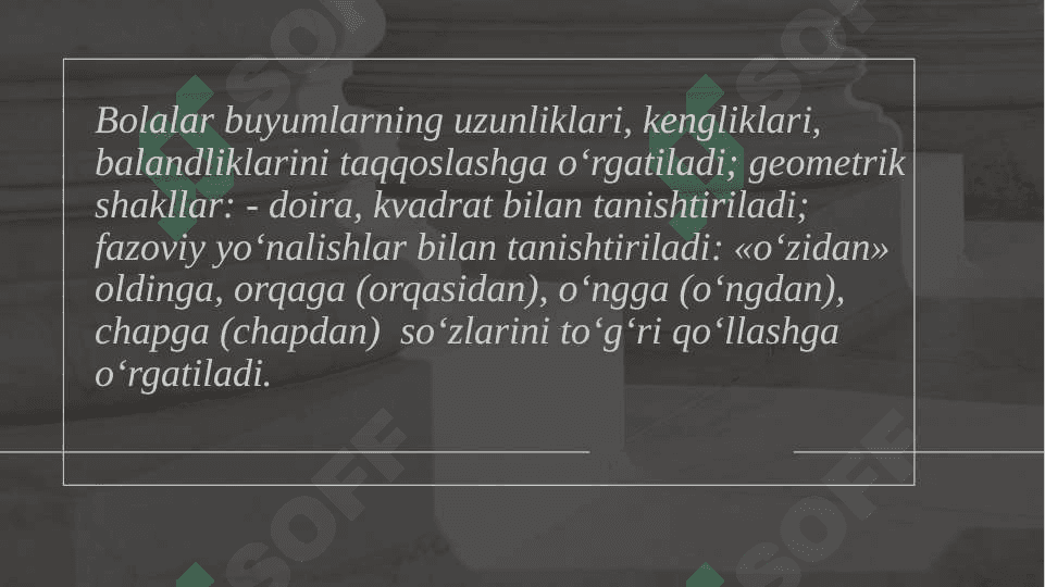 MAKTABGACHA TA'LIM TASHKILOTLARIDA MATEMATIK TUSHUNCHALARNI SHAKLLANTIRISH YUZASIDAN METODIK 4