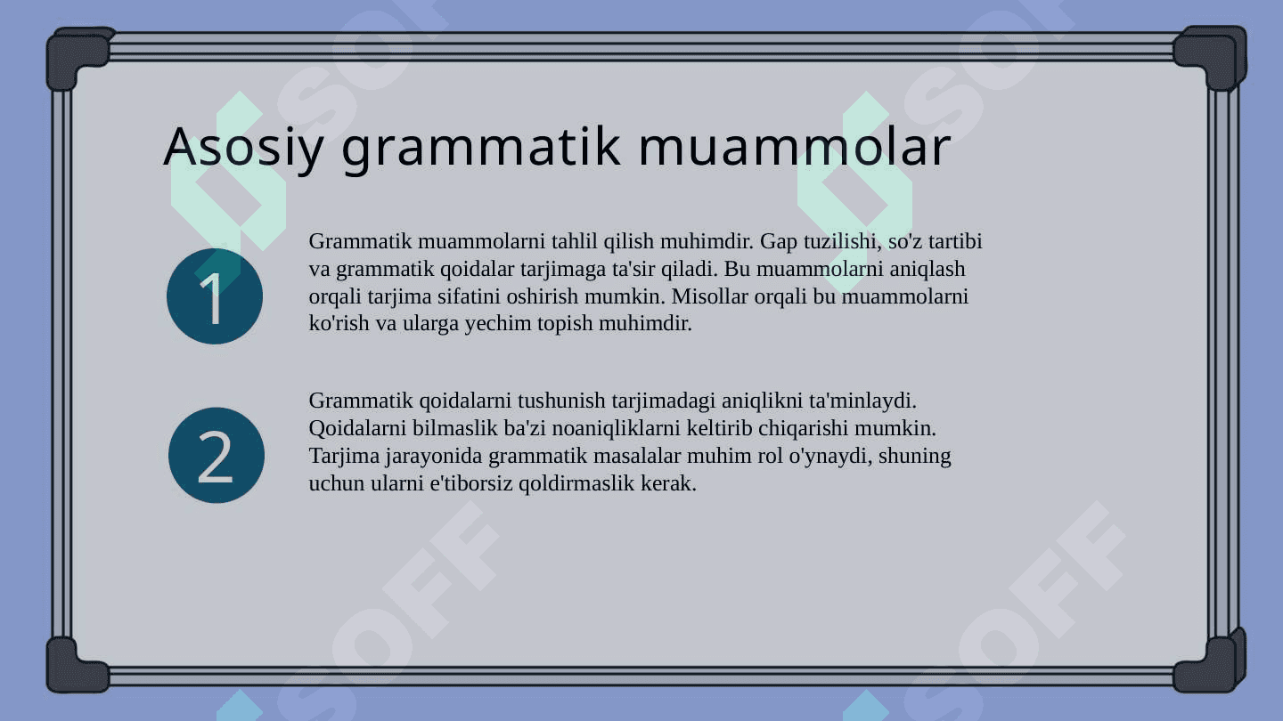 Tarjimada grammatik muammolar 4