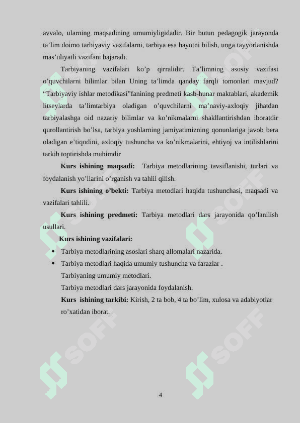 Tarbiya metodlarining tavsiflanishi, turlari va foydalanish yo’llari 4