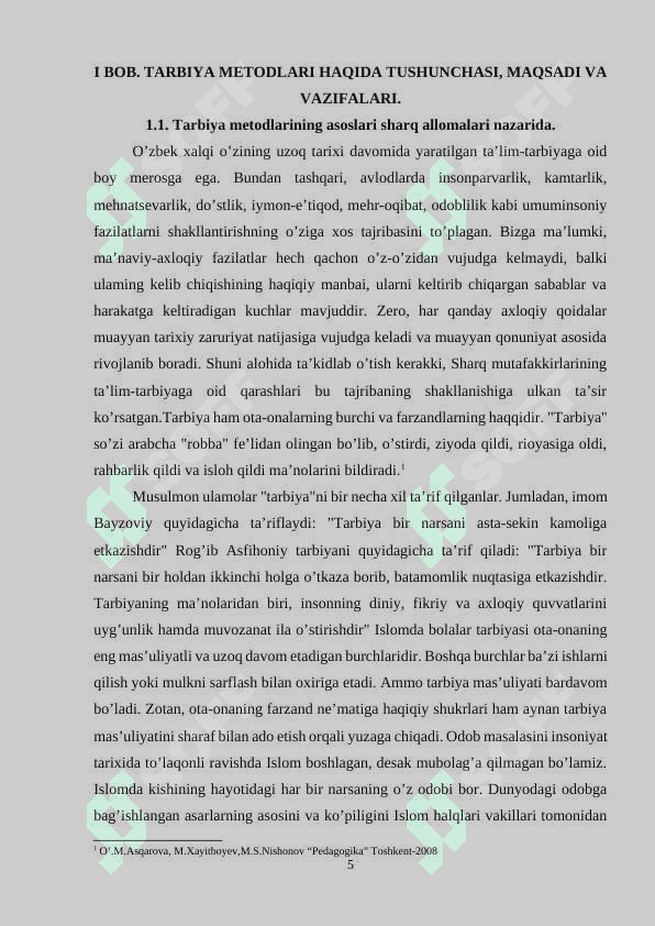 Tarbiya metodlarining tavsiflanishi, turlari va foydalanish yo’llari 5