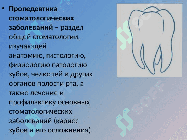 Пропедевтика стоматологических заболеваний 2