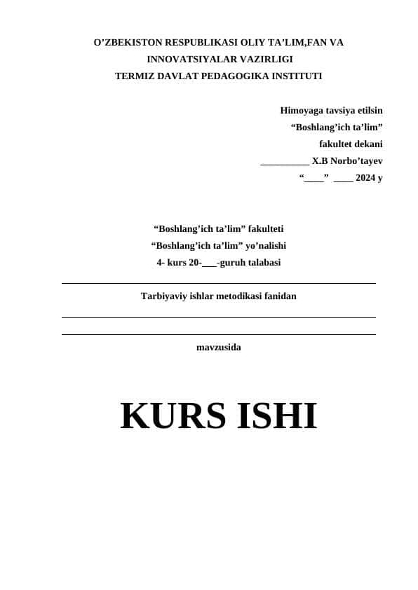Jamoa istiqbolini belgilovchi tarbiyaviy tadbirlarni tashkil  etish usullari