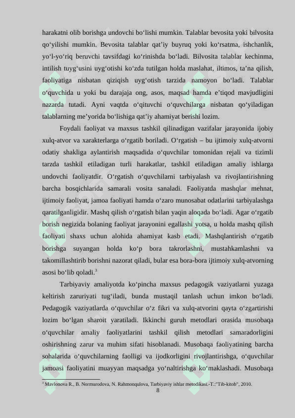 Tarbiyada rag’batlantirish va jazolash metodlari 8