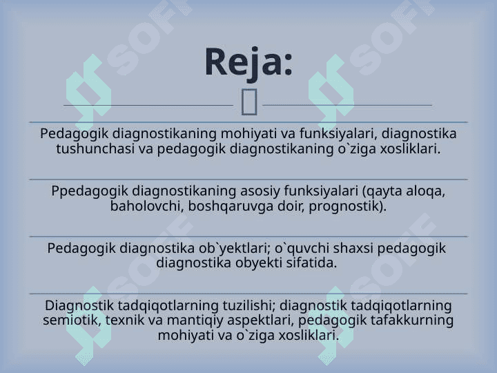 O’QUV-TARBIYA JARAYONIDA PEDAGOGIK DIAGNOSTIKA 2