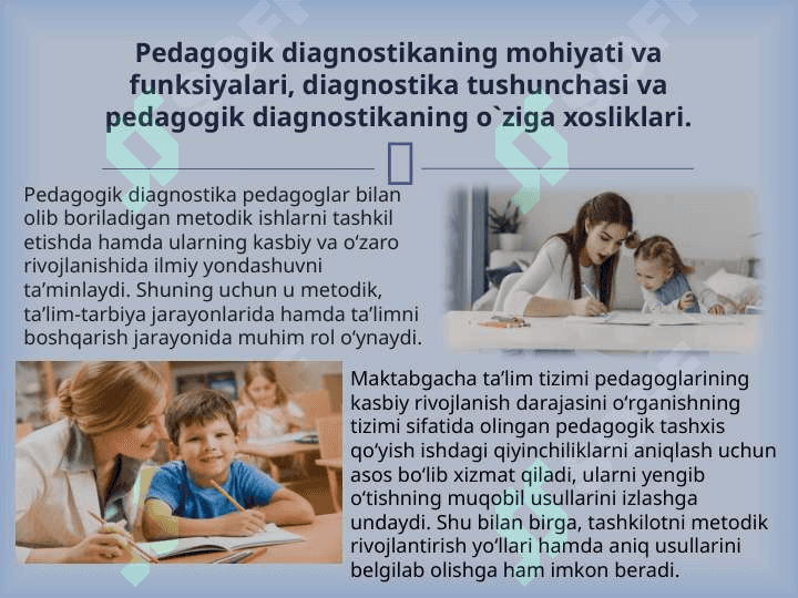 O’QUV-TARBIYA JARAYONIDA PEDAGOGIK DIAGNOSTIKA 3