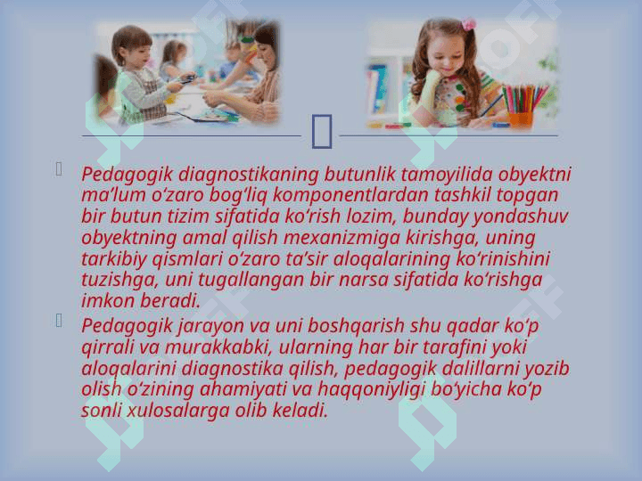 O’QUV-TARBIYA JARAYONIDA PEDAGOGIK DIAGNOSTIKA 6