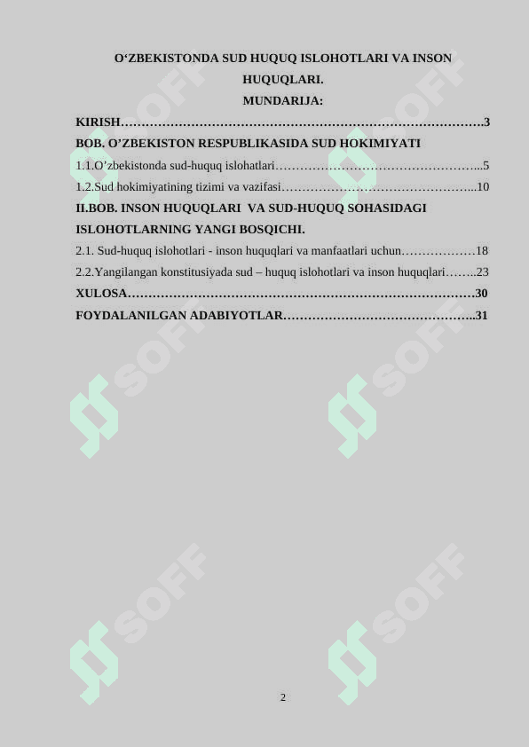 O’zbekistonda sud-huquq islohotlari va inson huquqlari 2