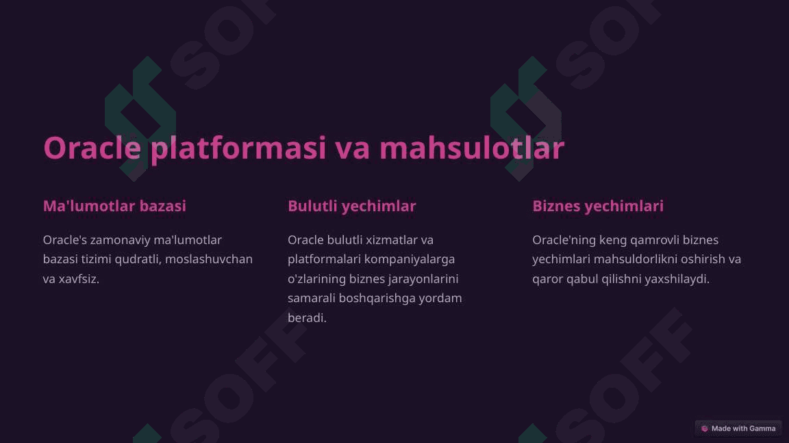 Oracle nima? 3