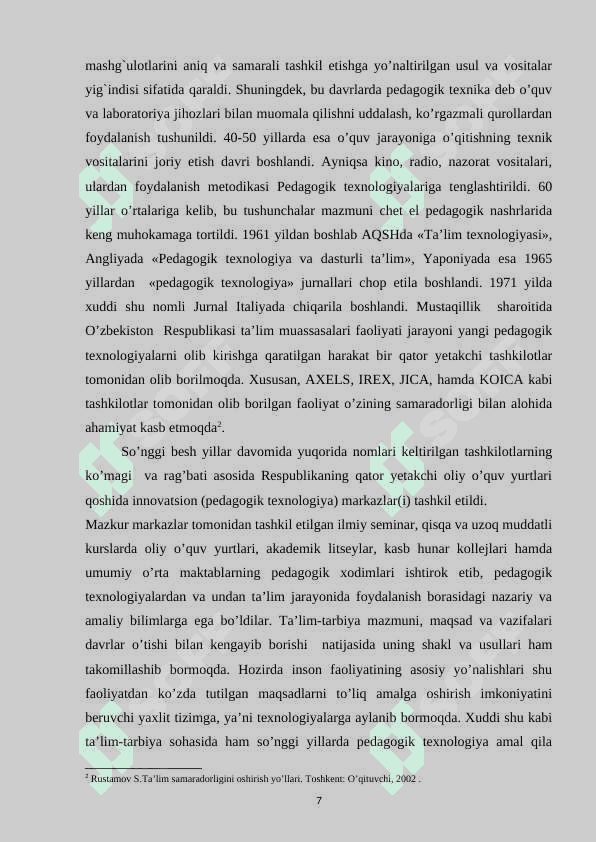 Yangi O'zbekistonda yoshlarga e’tibor mavzusini o’rganishda pedagogik texnologiyalardan foydalanish 7