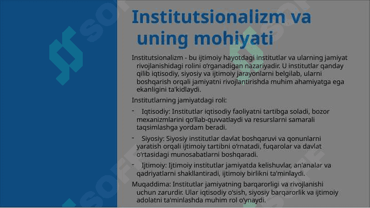 INSTITUTLAR VA ULARNING JAMIYAT RIVOJLANISHIDAGI RO`LI 4
