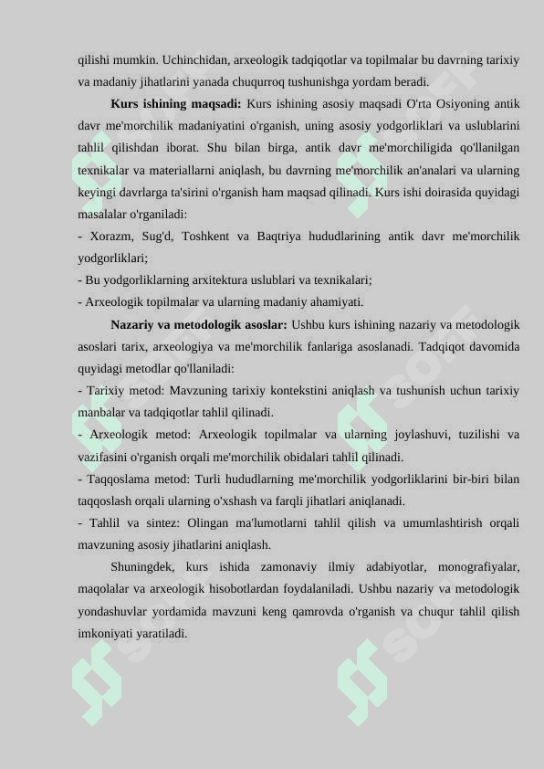 O'RTA OSIYONING ANTIK DAVR MEMORCHILIGI 3