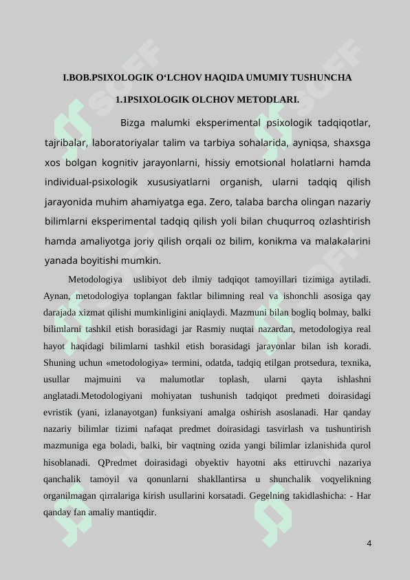 PSIXOLOGIK OʻLCHOV 4