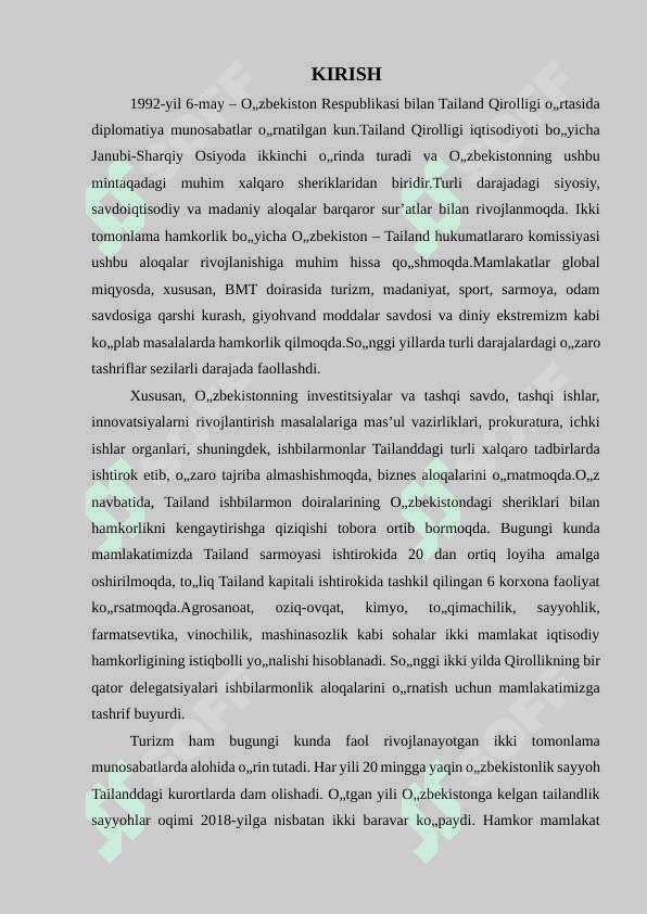 «Tailand davlatiga iqdisodiy-geografik tavsifi 2
