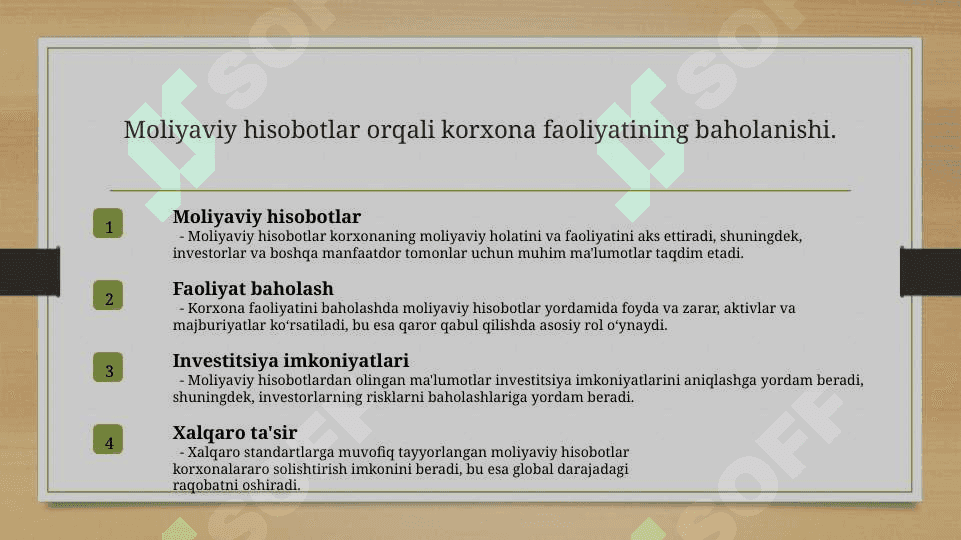 Moliyaviy hisobotning konseptual asosi MHXS 7