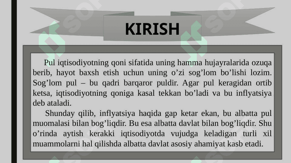 INFILATSIYANING KELIB CHIQISH SABABLARI, OQIBATLARI VA INFILATSIYAGA QARSHI SIYOSAT 3