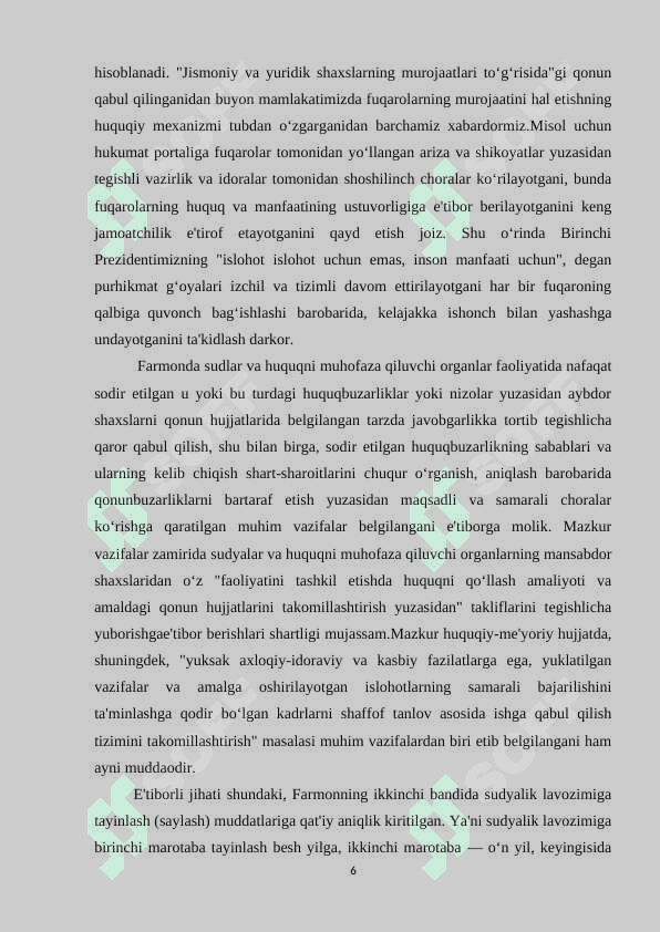 O’zbekistonda sud-huquq islohotlari va inson huquqlari 2 6