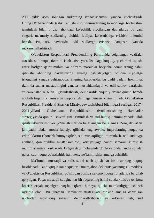O’zbekistonda sud-huquq islohotlari va inson huquqlari 2 8