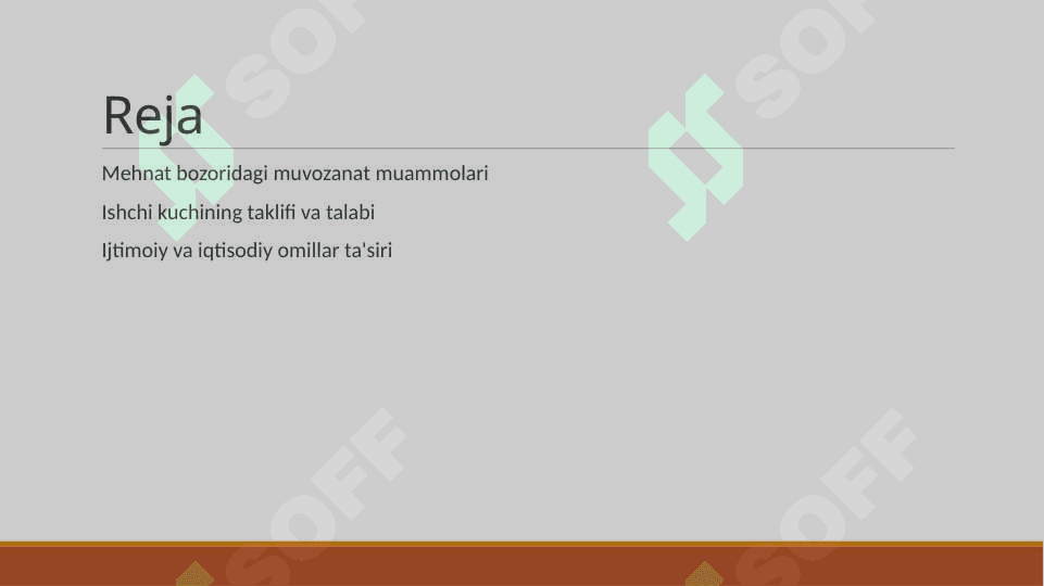 Ishchi kuchiga bo’lgan talab va taklif o’rtasidagi 2