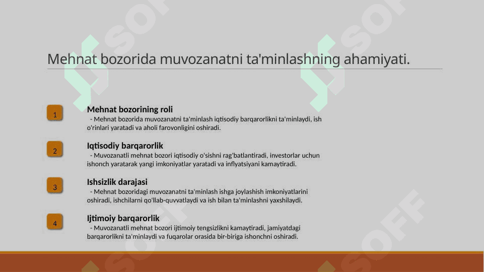 Ishchi kuchiga bo’lgan talab va taklif o’rtasidagi 3