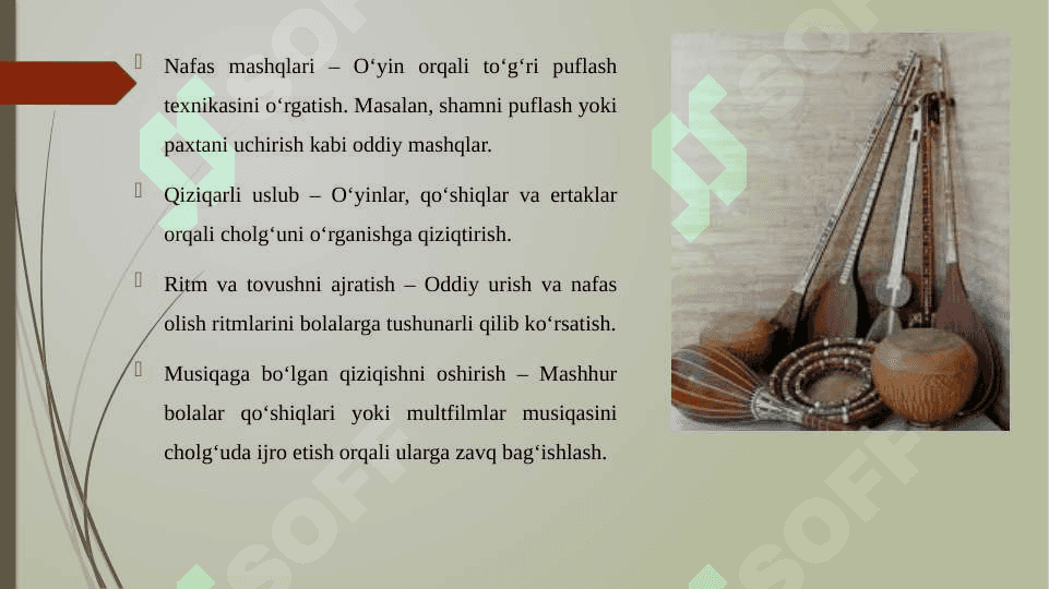 DAMLI CHOLG'ULARGA O'RGATISH 4
