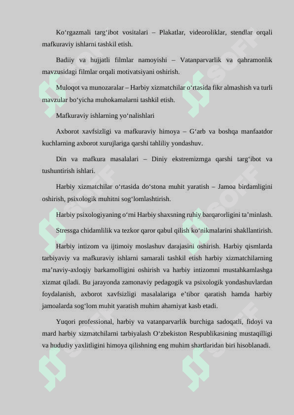 HARBIY QISMLARDA TARBIYAVIY VA MAFKURAVIY ISHLAR USLUBIYOTI 3