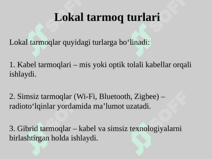 Lokal tarmoq va uning qurilishi 4