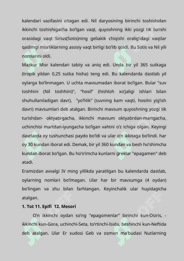Sharq mamlakatlari va musulmon kalеndari. REFERAT 6