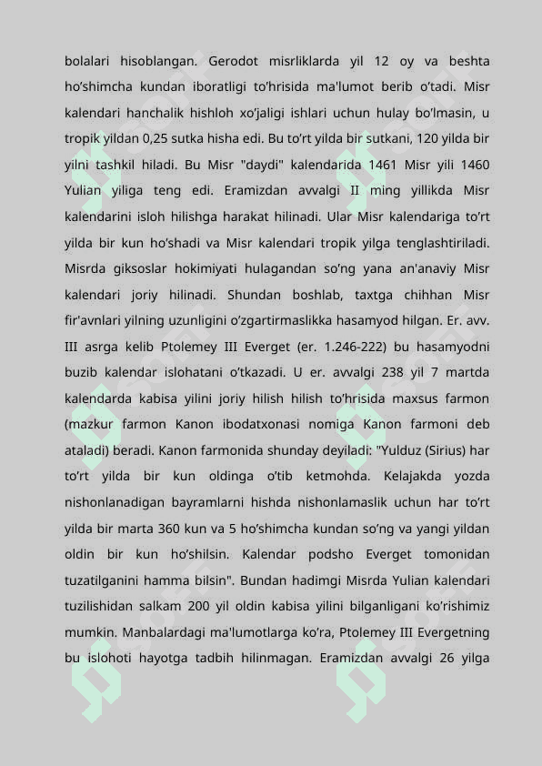 Sharq mamlakatlari va musulmon kalеndari. REFERAT 7