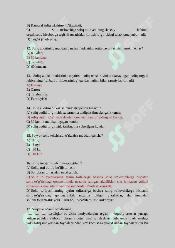 Soliq huquqi dan test 3