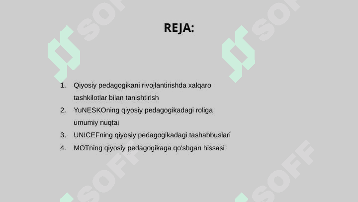 Komparativistik pedagogika fani rivojlanishida xalqaro tashkilotlarning faoliyati 2