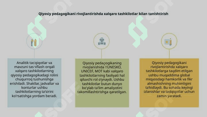 Komparativistik pedagogika fani rivojlanishida xalqaro tashkilotlarning faoliyati 3