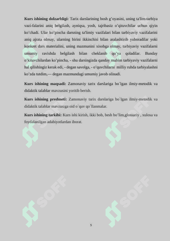 Tarix darslari va unga bo’lgan zamonaviy talablar 5