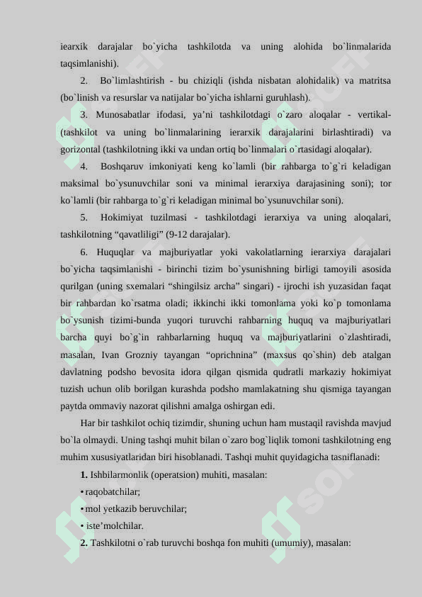 Tashkilot boshqaruv tizimi mavzusida tayyorrlangan sifatli kur ishi 5