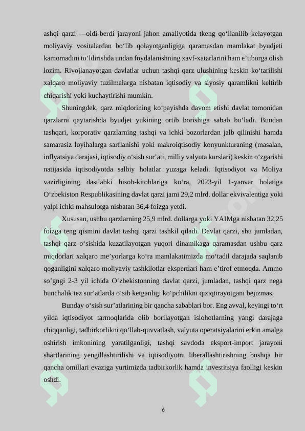 Rivojlangan mamlakatlarda davlat qarzi dinamikasi va tahlili 6