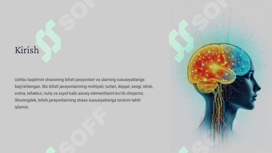 Shaxsning bilish jarayonlari va
xususiyatlari 2