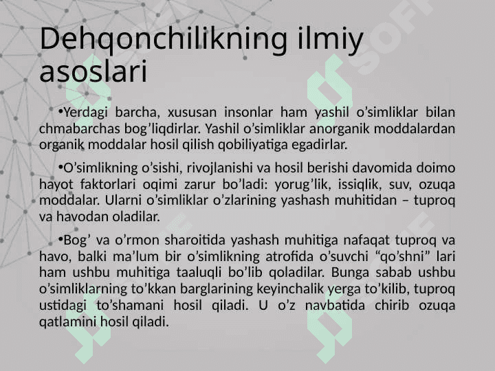 Dehqonchilik ilmiy asoslari 2