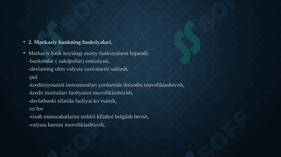 Markaziy bank va uning funksiyalari 7