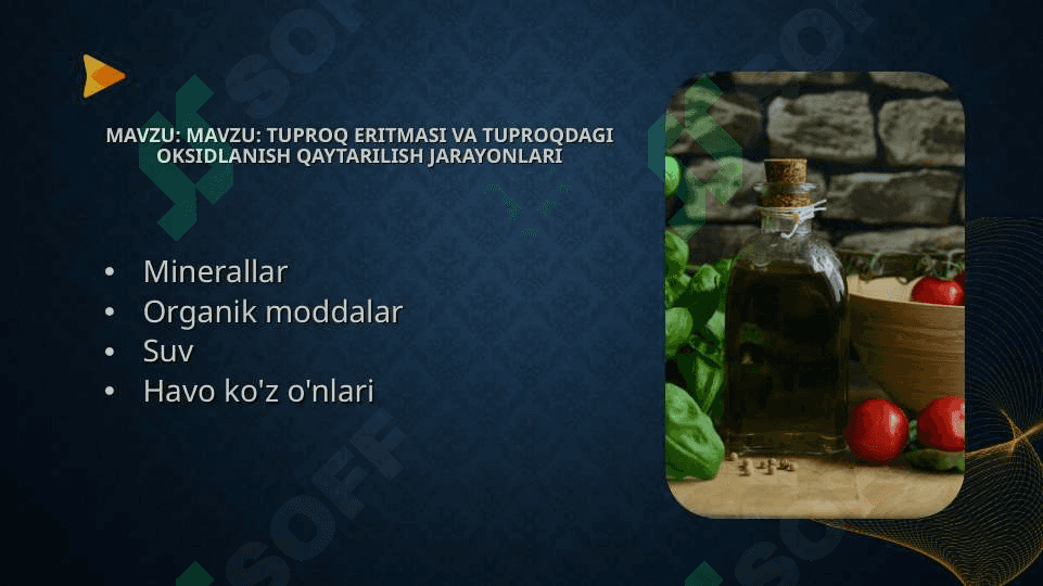 Tuproq eritmasi va tuproqdagi oksidlanish qaytarilish jarayonlari 2