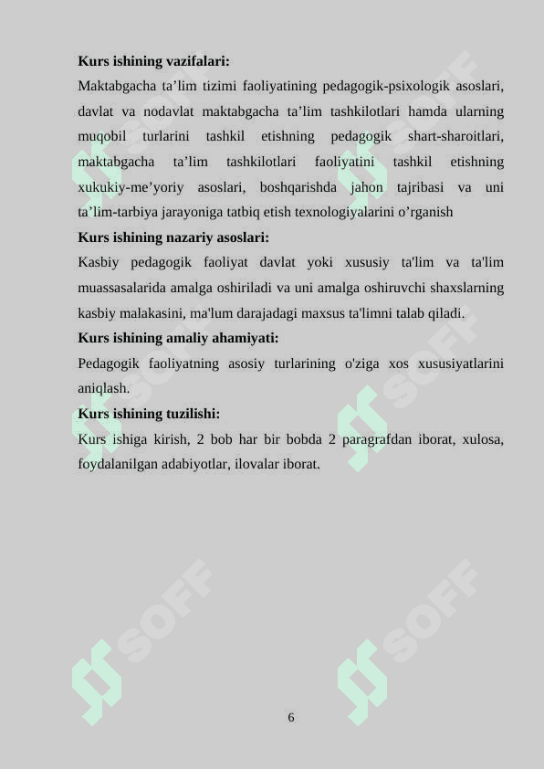 Maktabgacha ta`lim tashkilotlaridagi pedagogik faoliyatlarni loyihalashtirish 6
