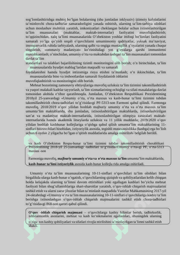 O`ZBEKISTON RESPUBLIKASIDA TA`LIM TIZIMINI RIVOJLANTIRISHNING KONTSEPTUAL ASOSLARI 3
