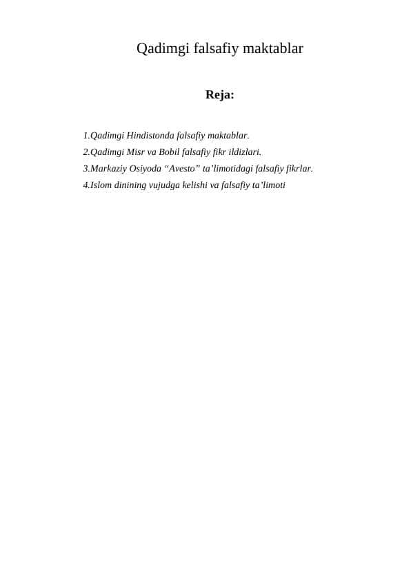 Qadimgi falsafiy maktablar 1