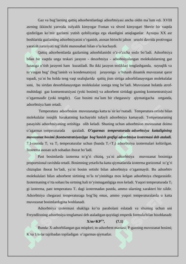 Sirt xodisalari va vularning klloid kimyodagi ahamiyati 7